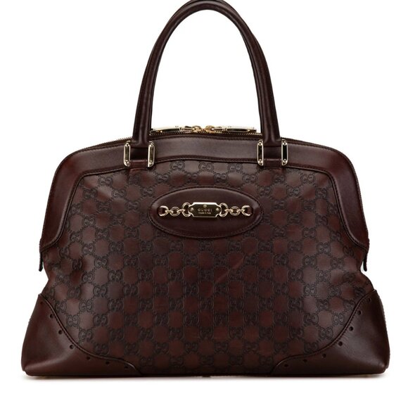 Gucci Handbags - Gucci Guccissima Punch Shima Leather Satchel Y2K Collector Rare EUC